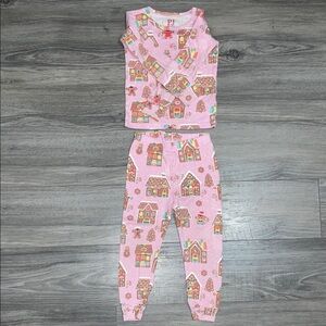 Pink Gingerbread House Toddler Pajamas